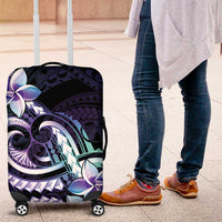 Polynesian Art Tattoo Luggage Cover Plumeria Flowers Turquoise Gradient LT05 Turquoise - Polynesian Pride