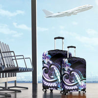 Polynesian Art Tattoo Luggage Cover Plumeria Flowers Turquoise Gradient LT05 - Polynesian Pride