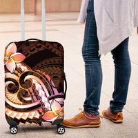 Polynesian Art Tattoo Luggage Cover Plumeria Flowers Peach Gradient LT05 Peach - Polynesian Pride