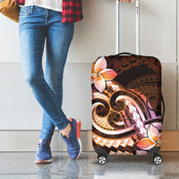 Polynesian Art Tattoo Luggage Cover Plumeria Flowers Peach Gradient LT05 - Polynesian Pride