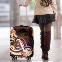 Polynesian Art Tattoo Luggage Cover Plumeria Flowers Peach Gradient LT05 - Polynesian Pride