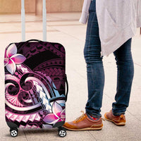 Polynesian Art Tattoo Luggage Cover Plumeria Flowers Pink Gradient LT05 Pink - Polynesian Pride