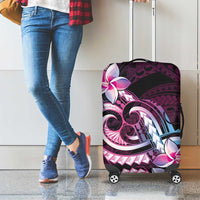 Polynesian Art Tattoo Luggage Cover Plumeria Flowers Pink Gradient LT05 - Polynesian Pride