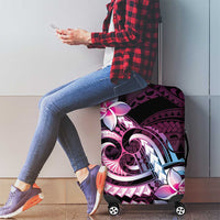 Polynesian Art Tattoo Luggage Cover Plumeria Flowers Pink Gradient LT05 - Polynesian Pride