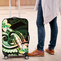 Polynesian Art Tattoo Luggage Cover Plumeria Flowers Green Gradient LT05 Green - Polynesian Pride