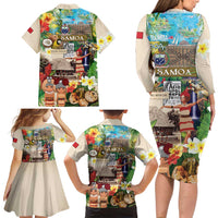 Samoa Culture Family Matching Long Sleeve Bodycon Dress and Hawaiian Shirt Embracing The Spirit