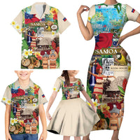 Samoa Culture Family Matching Short Sleeve Bodycon Dress and Hawaiian Shirt Embracing The Spirit