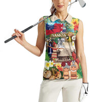 Samoa Culture Women Sleeveless Polo Shirt Embracing The Spirit LT05 - Polynesian Pride