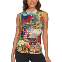 Samoa Culture Women Sleeveless Polo Shirt Embracing The Spirit LT05 - Polynesian Pride