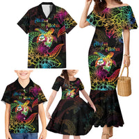Hawaii Pride Family Matching Mermaid Dress and Hawaiian Shirt Aloha Is Aloha