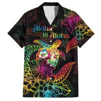 Hawaii Pride Family Matching Off The Shoulder Long Sleeve Dress and Hawaiian Shirt Aloha Is Aloha