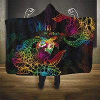 Hawaii Pride Hooded Blanket Aloha Is Aloha