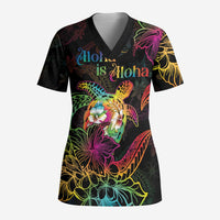 Hawaii Pride Scrub Top Aloha Is Aloha - Polynesian Pride