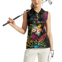 Hawaii Pride Women Sleeveless Polo Shirt Aloha Is Aloha
