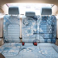 Hawaii Tapa Pattern With Blue Hibiscus Back Car Seat Cover LT05 - Polynesian Pride