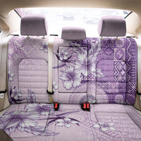Hawaii Tapa Pattern With Violet Hibiscus Back Car Seat Cover LT05 - Polynesian Pride