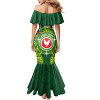 Personalized American Samoa Manua Cession Day Family Matching Mermaid Dress and Hawaiian Shirt Up Up The Moa