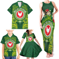 Personalized American Samoa Manua Cession Day Family Matching Tank Maxi Dress and Hawaiian Shirt Up Up The Moa