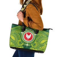 American Samoa Manua Cession Day Leather Tote Bag Up Up The Moa