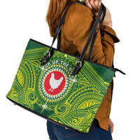 American Samoa Manua Cession Day Leather Tote Bag Up Up The Moa