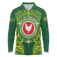 Personalized American Samoa Manua Cession Day Long Sleeve Polo Shirt Up Up The Moa