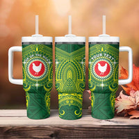 Personalized American Samoa Manua Cession Day Tumbler With Handle Up Up The Moa