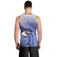 Personalized Samoana High School Men Tank Top Polynesian Tribal Shark