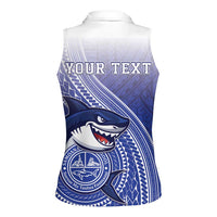 Personalized Samoana High School Women Sleeveless Polo Shirt Polynesian Tribal Shark LT05 - Polynesian Pride