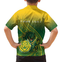 Personalized Leone High School Family Matching Long Sleeve Bodycon Dress and Hawaiian Shirt Leone Lion LT05 - Polynesian Pride