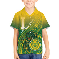Personalized Leone High School Kid Hawaiian Shirt Leone Lion
