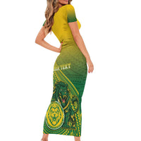 Personalized Leone High School Short Sleeve Bodycon Dress Leone Lion