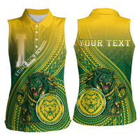 Personalized Leone High School Women Sleeveless Polo Shirt Leone Lion LT05 - Polynesian Pride