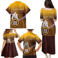 Personalized Tafuna High School Family Matching Puletasi and Hawaiian Shirt Polynesian Warrior