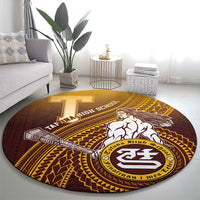 Tafuna High School Round Carpet Polynesian Warrior