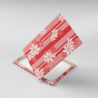 Hawaii Kakau Tribal Canvas Wall Art With Red Tiare
