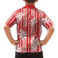 Hawaii Kakau Tribal Hawaiian Shirt With Red Tiare