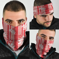 Hawaii Kakau Tribal Neck Gaiter With Red Tiare