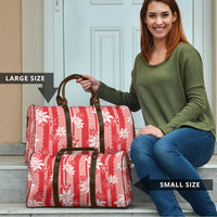 Hawaii Kakau Tribal Travel Bag With Red Tiare