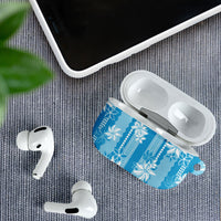 Hawaii Kakau Tribal AirPods Case With Blue Tiare