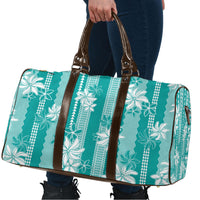 Hawaii Kakau Tribal Travel Bag With Teal Tiare