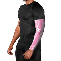 Hawaii Kakau Tribal Arm Sleeves With Pink Tiare