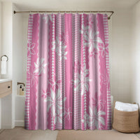 Hawaii Kakau Tribal Bathroom Set With Pink Tiare