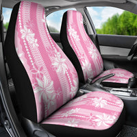 Hawaii Kakau Tribal Car Seat Cover With Pink Tiare