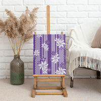 Hawaii Kakau Tribal Canvas Wall Art With Purple Tiare