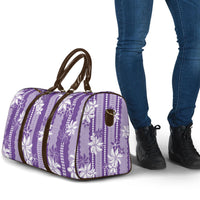 Hawaii Kakau Tribal Travel Bag With Purple Tiare