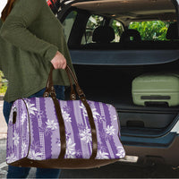 Hawaii Kakau Tribal Travel Bag With Purple Tiare