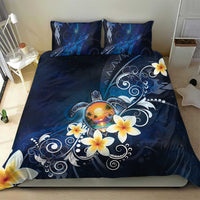 Hawaii Honu Bedding Set Polynesian Curves Plumeria - Polynesian Pride
