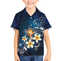 Hawaii Honu Family Matching Puletasi and Hawaiian Shirt Polynesian Curves Plumeria - Polynesian Pride