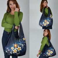 Hawaii Honu Grocery Bag Polynesian Curves Plumeria - Polynesian Pride