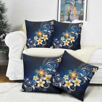 Hawaii Honu Pillow Cover Polynesian Curves Plumeria - Polynesian Pride